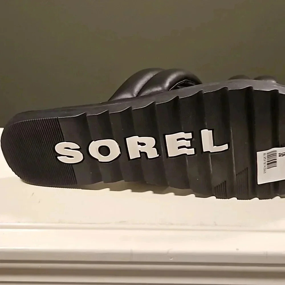 SOREL ELLA II PUFF LEATHER SLIDES - Picture 4 of 5